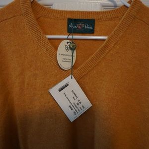 Alan Paine New Lambswool V Neck Sweater with Tags